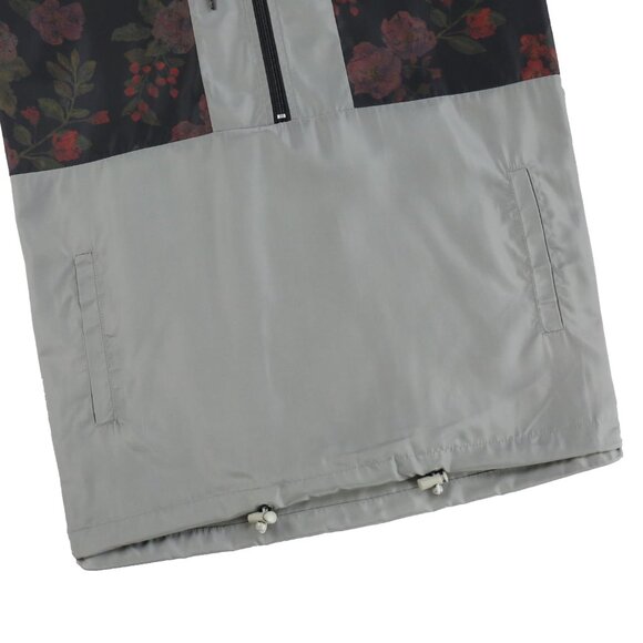 Men's Floral Windbreaker Hooded Half Zipper Jacket for Hiking Trip Size S - Picture 5 of 6